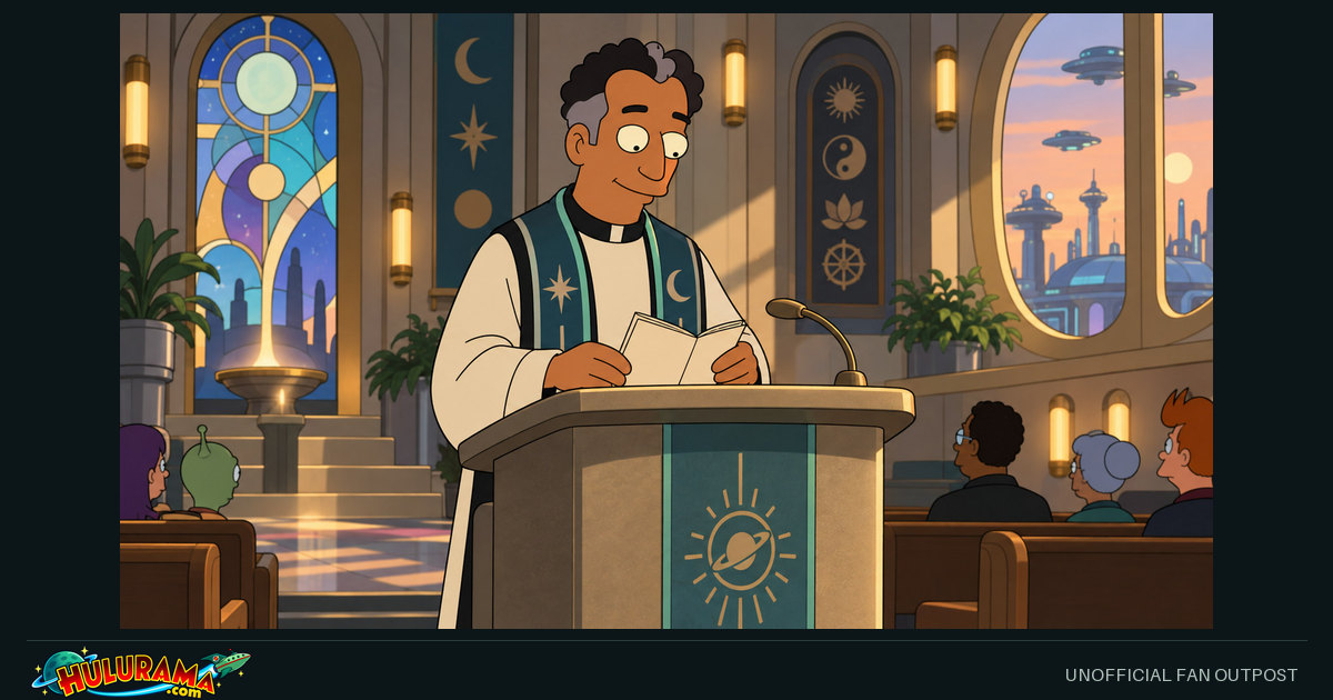 Father Changstein-El-Gamal arranges a booklet at a stained-glass church lectern.